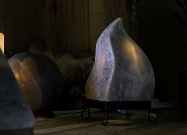 Grey Moroccan Style Salt Lamp