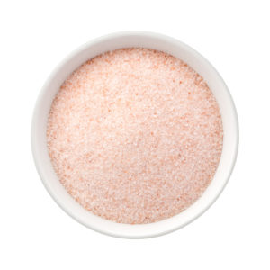 Fine Himalayan Pink Salt In A Ceramic Bowl