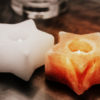 Pink and White Himalayan Salt Star Candle Holder