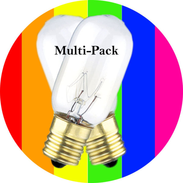 Colored Himalayan Salt Lamp Bulbs Pack
