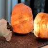 Amber Himalayan Salt Lamp Duo - L, M